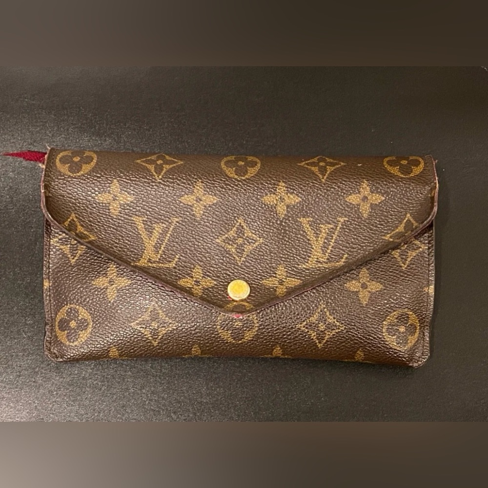 Authentic Louis Vuitton Jeanne Wallet Monogrammed Fuchsia